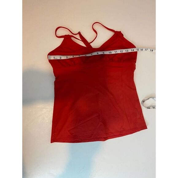 Athleta Strappy Top / Swim Top Swimsuit Tankini Red -- Size Small - Picture 4 of 9